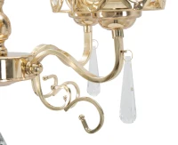 Lampadario Glam Cristal 5 Luci Cm Ø 40X72(m-6)