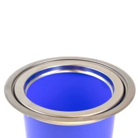 Emuca Pattumiera da incasso Recycle per piano cucina, 8 litri, Acciaio inossidabile(m-8)