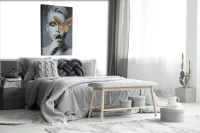 Stampa Su Tela Con Applicazioni -B- Butterly  Cm 80X3.8X120(m-13)