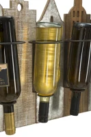 Porta Bottiglie Da Muro City Cm 60X12X40(m-6)