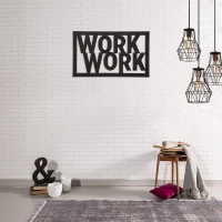 Homemania Decorazione Da Parete in Acciaio Frasi Nero W27xD0,15xH50 cm(m-1)