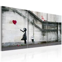 Quadro - C'è ancora speranza (Banksy): trittico 60x30(m-1)