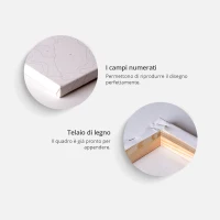 Quadro fai da te - Mappamondo (colorato), 60x40(m-3)