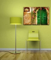 Homemania Quadro Da Parete 3 Pannelli Porta Canvas Art Multicolore W69xD2xH50 cm(m-1)