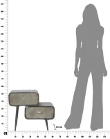 Mobiletto 2 Cassetti Iron School Cm 63X29.5X52.5(m-10)