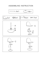 Sgabello Berlin -B-Cm 41X50X90-112 (Altezza Seduta Cm 60X81)      (m-10)