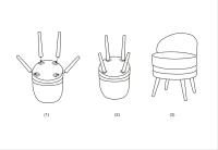 Sedia Mini Paris Arancione Ø Cm 45X62(m-11)