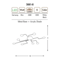 Homemania Lampada A Soffitto Diego Bianco(m-3)