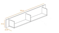 Homemania Mensola Porto Rovere W150xD20xH23 cm(m-2)