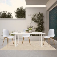 Homemania Set di 2 Sedie Polaris Bianco, Legno(m-5)