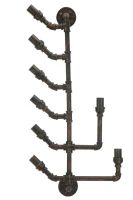 Porta Bottiglie Da Muro Manhattan 8 Posti Cm 40X9X82(m-1)