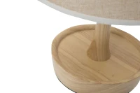 Lampada Da Tavolo con Svuotatasche -B- In Legno Ø Cm 25X49(m-4)