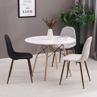 Homemania Set di 2 Sedie Sofie Beige, Legno Scuro(m-4)