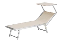 Lettino Mare Deluxe In Alluminio E Textilene 720 Gr/M² - Colore Beige Melange(m-1)