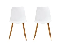 Homemania Set di 2 Sedie Polaris Bianco, Legno(m-1)