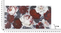 Dipinto Su Tela White/Red Flower Darkback Cm 120X3,7X60(m-3)