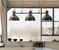 Lampadario 3 Luci Industry Cm 120X30X30 (Catena  85Cm)(m-1)