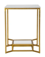 Tavolinetto Double Marble Cm 47X47X60(m-2)