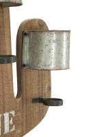 Porta Bottiglie Da Muro Cactus Cm 40X9.5X58(m-8)