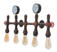 Lampada Da Muro Industry 5 Luci Cm 86X9X32(m-3)