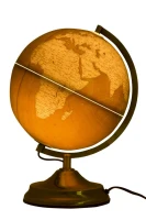 Mappamondo Bronze con Luce Cm Ø 25X38(m-7)