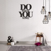 Homemania Decorazione Da Parete Frasi W70xD0,15xH70 cm Nero(m-1)