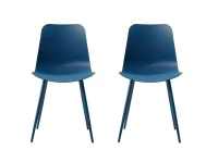 Homemania Set di 2 Sedie Polaris Blu Scuro(m-1)