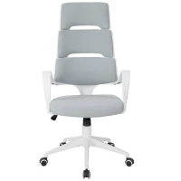 Vinsetto High Back Office Chair Work Executive 360 Swivel w/ 5 Castor Wheels Foam Padding Ergonomic Wide Arms Grey(m-11)