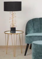 Tavolinetto Da Caffe' Glam Gold/Mirror Cm Ø 40X49(m-7)