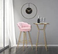 Sgabello Bar Vienna Rosa Cm 55X53X110(m-9)