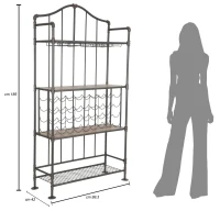 Mobile Porta Vivande Manhattan Cm 99.3X42X185(m-14)