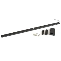 Emuca Barra appendiabili per armadi Castor con luce LED, batteria rimovibile e sensore di movimento, 1.158, Verniciato moka(m-6)