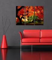Homemania Quadro Da Parete 3 Pannelli Albero Canvas Art Multicolore W69xD2xH50 cm(m-1)