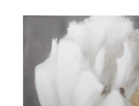 Dipinto Su Tela White/Gold Flower Cm 80X3,7X100(m-5)
