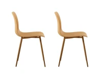 Homemania Set di 2 Sedie Polaris Marrone(m-2)