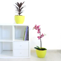 Farmet New Coppia Orione Vaso Cm 30 Verde Acido ø 30x22 h(m-2)