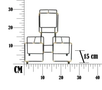 Porta Bottiglie 3 Posti Bright Cm 25X15X27 (m-8)