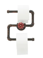 Porta Rotolo Doppio Manhattan Da Bagno Cm 24X11X27(m-3)