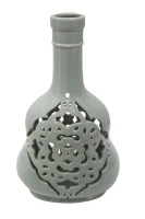 Vaso Porcellana Carving Bianco Cm 21.5X14X35.5 (m-2)