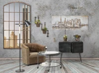 Mobiletto Iron School Coppia Cm  88X38X78 - Cm 70.5X30X58.5(m-13)