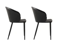 Homemania Set di 2 Sedie Dalis Nero(m-2)