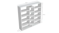 Homemania Libreria Dalia W130xD27xH130 cm Bianco(m-2)