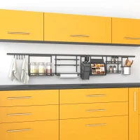 Emuca Portaposate per cucina, con secchio cromato, da appendere, acciaio, grigio antracite.(m-5)