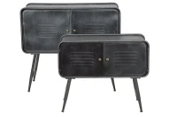 Mobiletto Iron School Coppia Cm  88X38X78 - Cm 70.5X30X58.5(m-3)