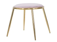 Sgabello Glam Emily Rosa Cm Ø 45X45 (Misura Gambe Cm 45)(m-5)