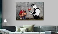 Quadro - Mario and Cop by Banksy, 90x60(m-1)