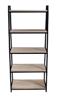 Homemania Libreria Pictor Nero, Legno W60xD30xH140 cm(m-1)