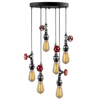 Homemania Lampada A Sospensione Piazza W40xD40xH94 cm Nero, Argento(m-1)