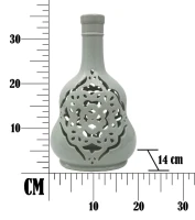 Vaso Porcellana Carving Bianco Cm 21.5X14X35.5 (m-5)