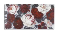 Dipinto Su Tela White/Red Flower Darkback Cm 120X3,7X60(m-1)